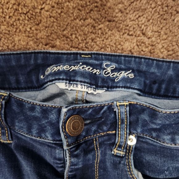 American Eagle Outfitters Deep Blue Skinny Jeans - Picture 4 of 6